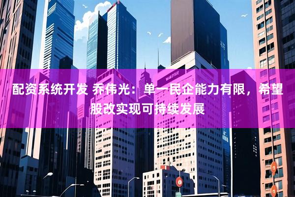 配资系统开发 乔伟光：单一民企能力有限，希望股改实现可持续发展